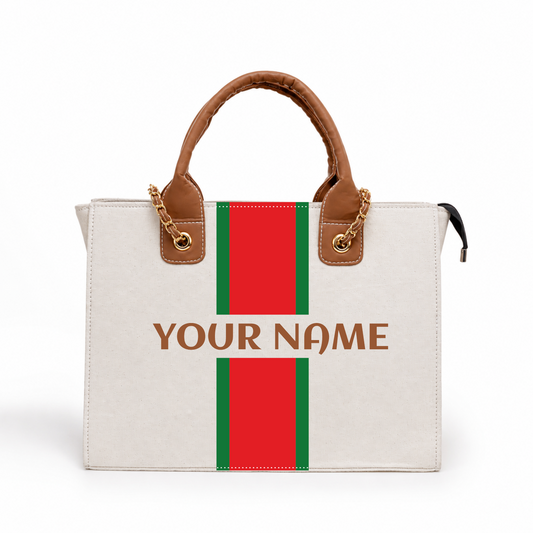 In Valtro Personalized Name Canvas Tote Bag – Premium Women’s Laptop & Shoulder Bag