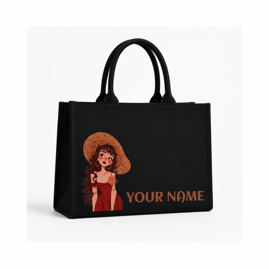 Personalized Elegant Girl Tote Bag with Custom Name ⭐ (Best Choice)