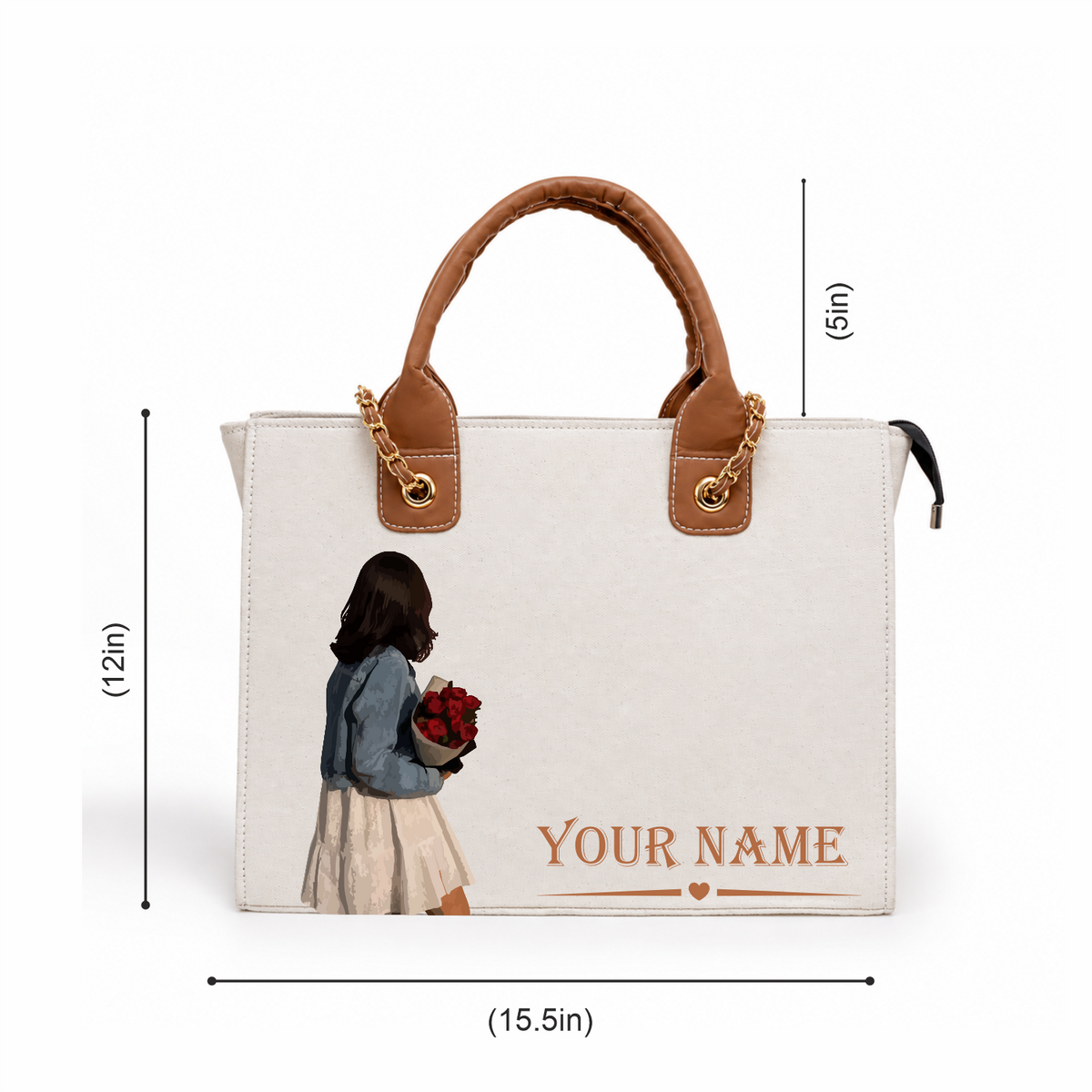 Personalized in valtro Women’s Tote Bag with DTF Print