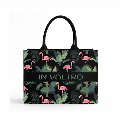 IN VALTRO – Flamingo Printed Laptop Tote Bag