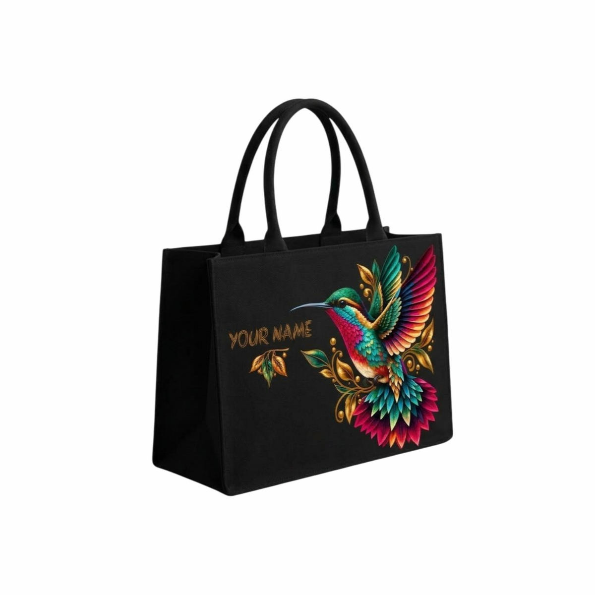 Personalized In Valtro Hummingbird Canvas Tote Bag