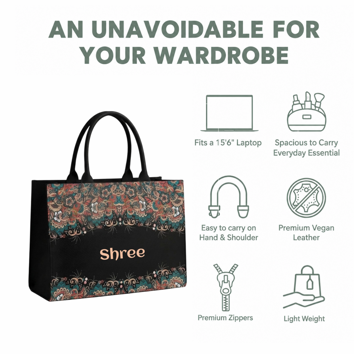Customized In Valtro Designer tote Bag for women's– Spacious, Stylish & Lightweight | Luxurious Tote bag