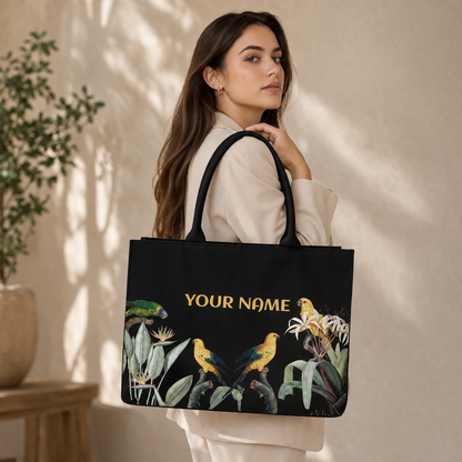 Personalized Tropical Birds Premium Tote Bag