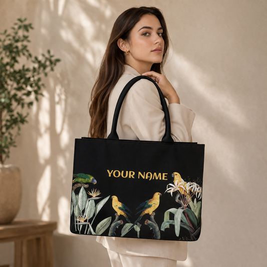 Personalized Tropical Birds Premium Tote Bag