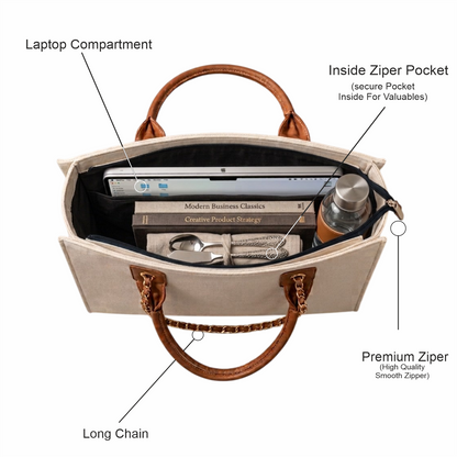 Customized Premium Personalized Canvas Tote Handbag