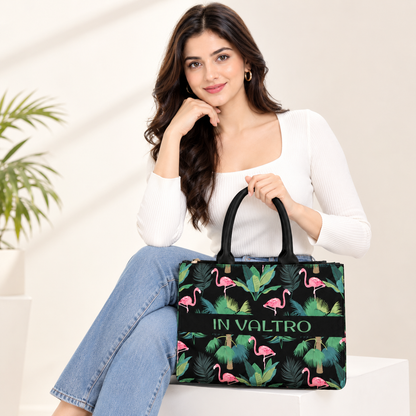 IN VALTRO – Flamingo Printed Laptop Tote Bag