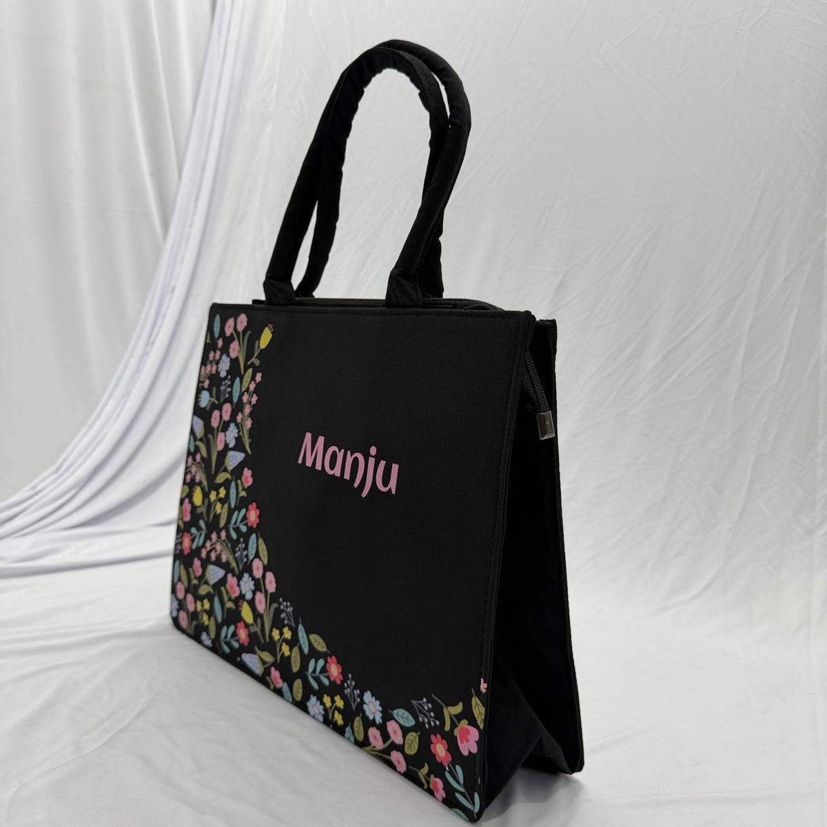 Personalized Floral Laptop Tote Bag for Women