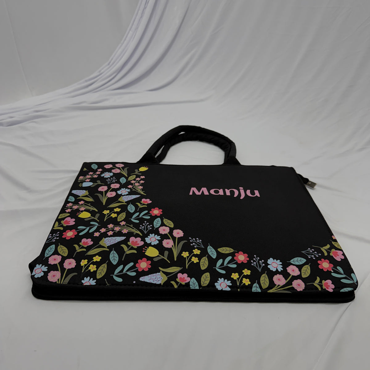 Personalized Floral Laptop Tote Bag for Women