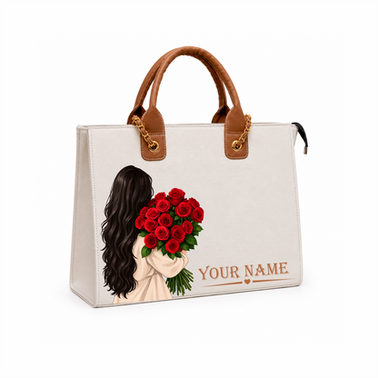 Personalized Elegant Women’s Tote Bag – Custom Name &amp; Photo Design