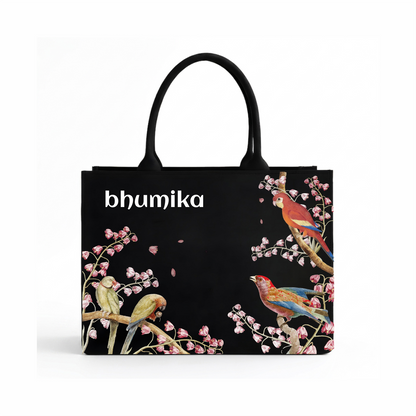 Bird Print Personalized Tote Bag for Women
