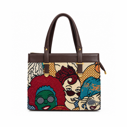 The Fleet Tote – Classic Printed Everyday Bag ✨