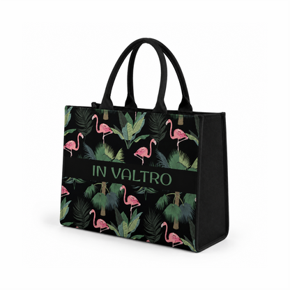IN VALTRO – Flamingo Printed Laptop Tote Bag