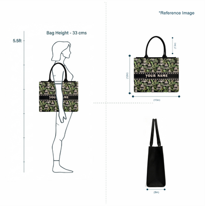 Customized In Valtro Printed Canvas Tote Bag – Personalized Name Design