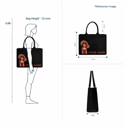Personalized Elegant Girl Tote Bag with Custom Name ⭐ (Best Choice)
