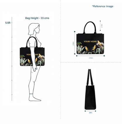 Personalized Tropical Birds Premium Tote Bag