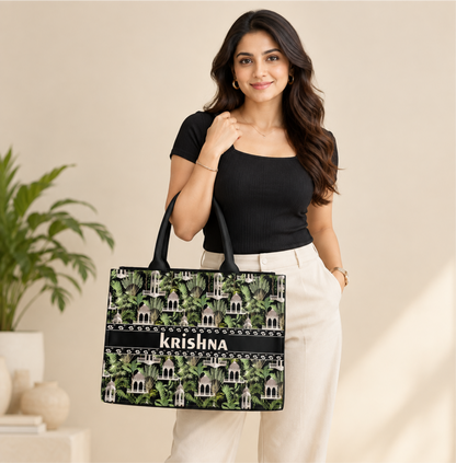 Customized In Valtro Printed Canvas Tote Bag – Personalized Name Design