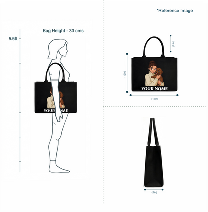 Personalized Pet Lover Tote Bag – Custom Name & Pet Portrait