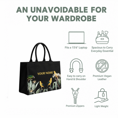 Personalized Tropical Birds Premium Tote Bag