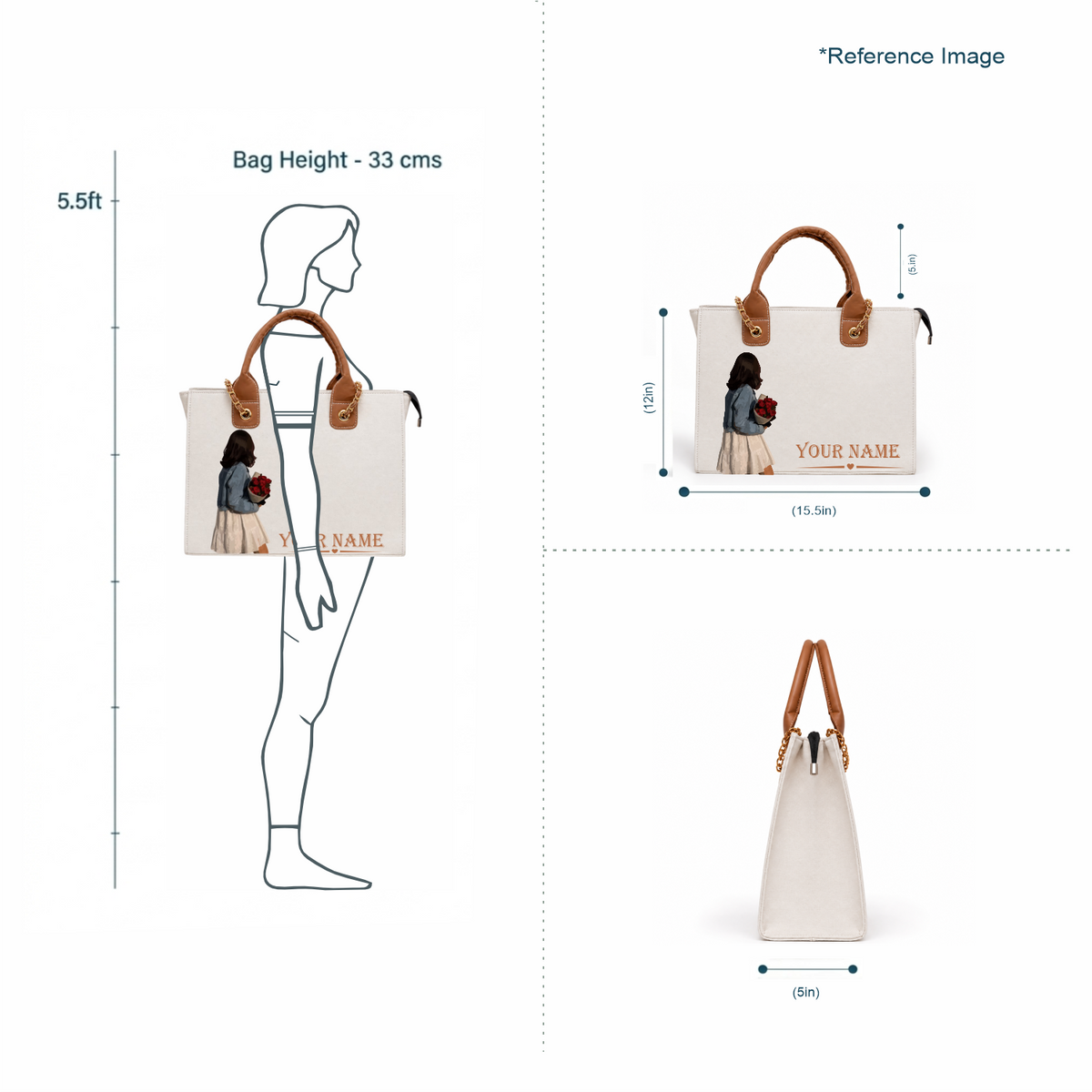 Personalized in valtro  Women’s Tote Bag with DTF Print