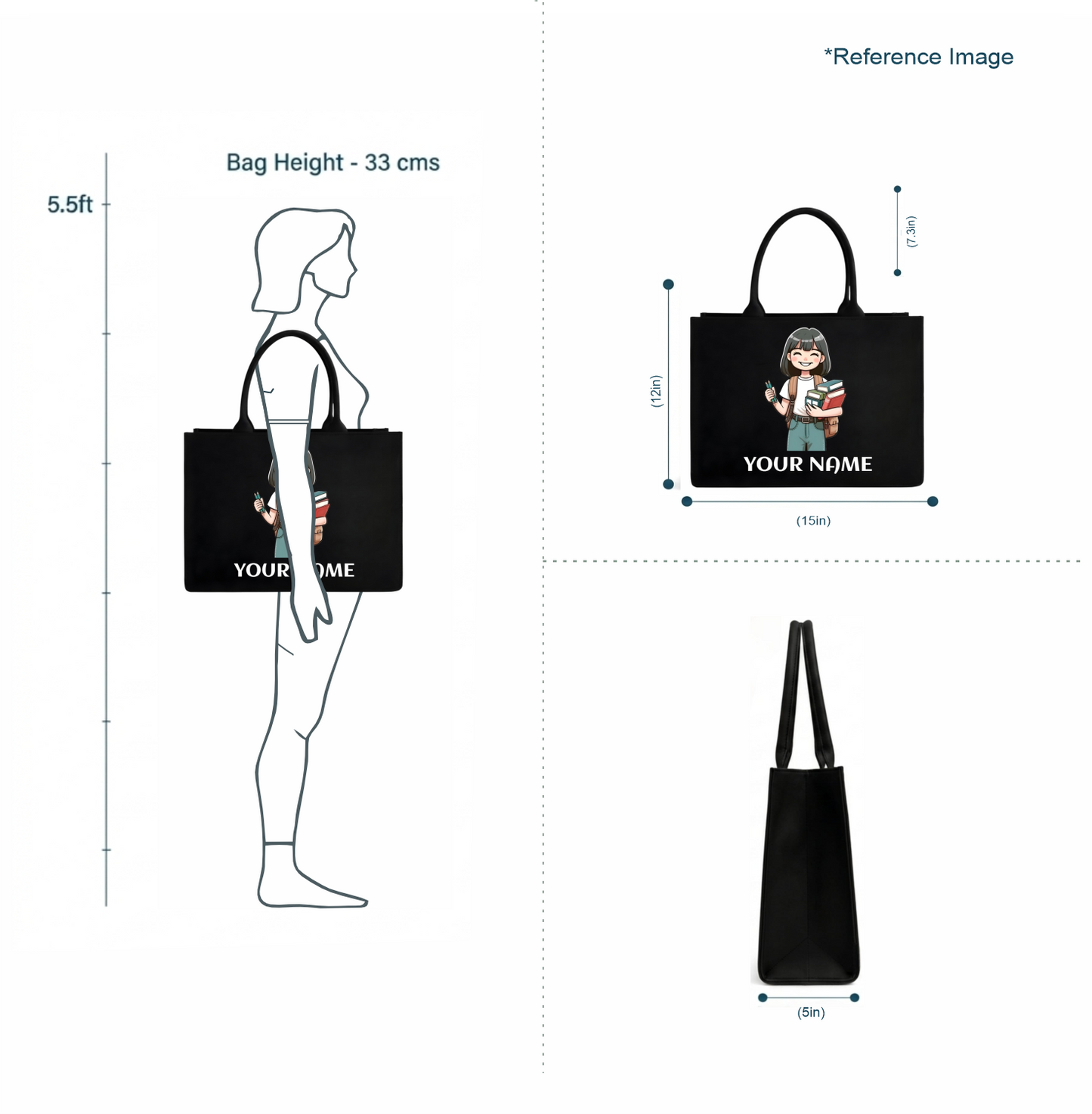 Personalized Student Tote Bag – Product Description