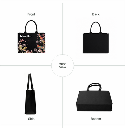 Bird Print Personalized Tote Bag for Women
