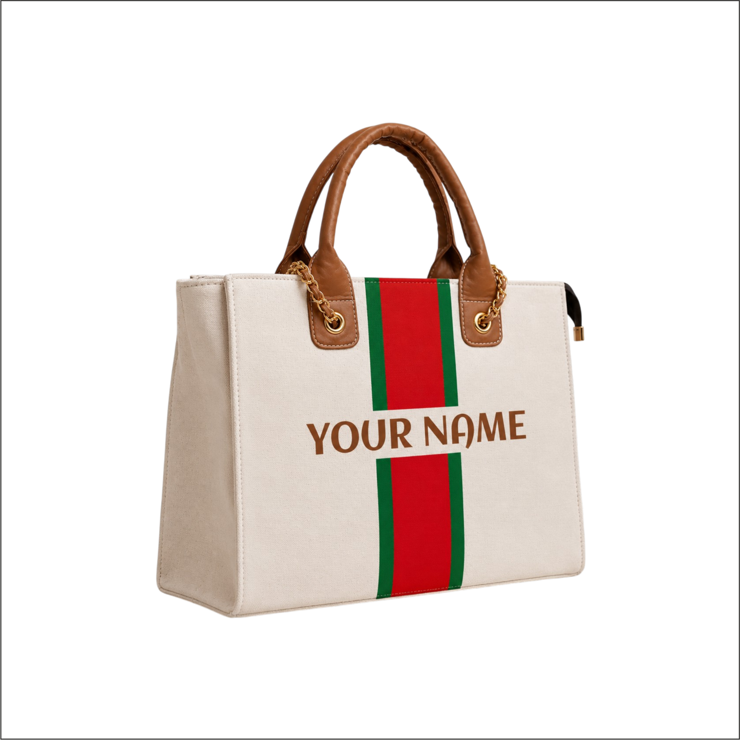 In Valtro Personalized Name Canvas Tote Bag – Premium Women’s Laptop & Shoulder Bag
