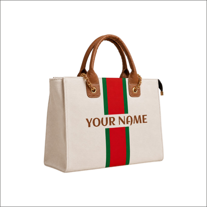 In Valtro Personalized Name Canvas Tote Bag – Premium Women’s Laptop & Shoulder Bag