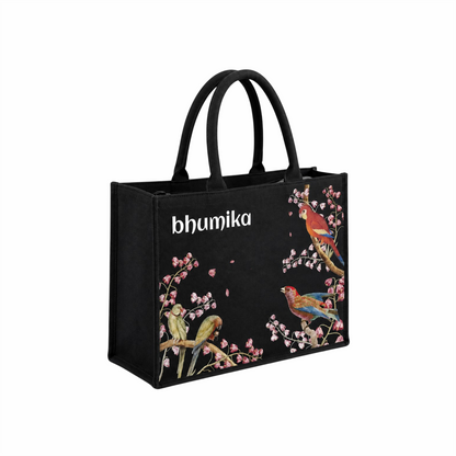 Bird Print Personalized Tote Bag for Women